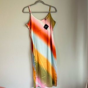 Multicolor Satin Dress